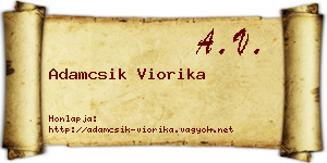 Adamcsik Viorika névjegykártya